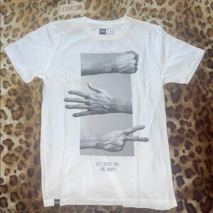 White Tee with Graphic Print